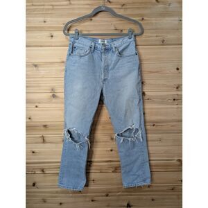 AGOLDE Jeans Womens 28 Blue Riley High Rise Straight Crop0
